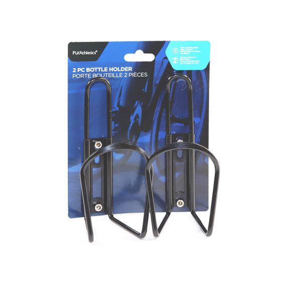 2 pc Bottle Holder for bike. Black on peg board packaging.