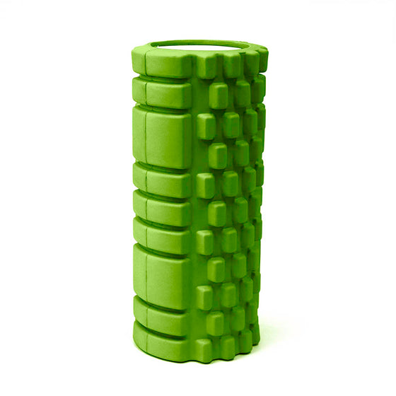 13 inches green textured foam roller. Easy to carry to gym. Good for warm ups or cool downs after a strenuous workout. Instantly relieves sore muscles. Compact and lightweight.