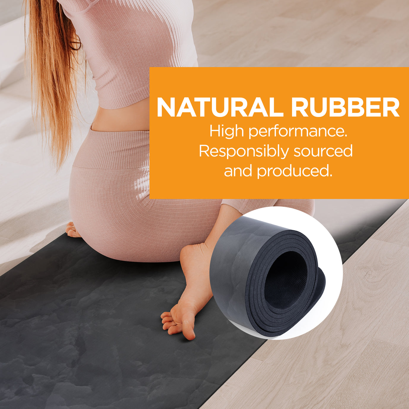 natural rubber tree yoga mat Printed PU Rubber Yoga Mat