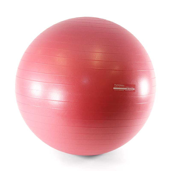 Viva magenta color themed exercise ball with pump
