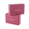 Twin yoga block set in viva magenta color theme