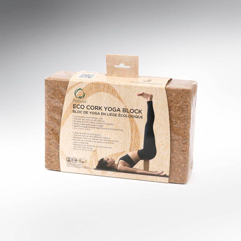 1pc Restorative Yoga Plain Eco-Friendly Cork Yoga Block