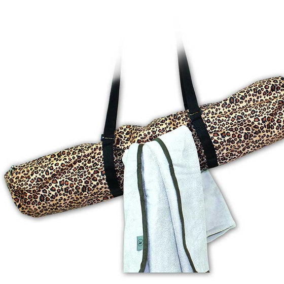 Side panel. Hot yoga mat bag. With side vents to cool down and dry yoga mat. Side mesh pocket to keep your towel dry after use. Fits most yoga mats.