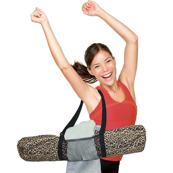 Hot yoga mat bag. With side vents to cool down and dry yoga mat. Side mesh pocket to keep your towel dry after use. Fits most yoga mats.