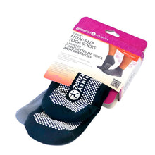  2 pairs yoga sox. Black and grey. PVC material on the underfoot provides non slip during yoga poses. Aids in increasing balance and stability. Women's one size fits most. 