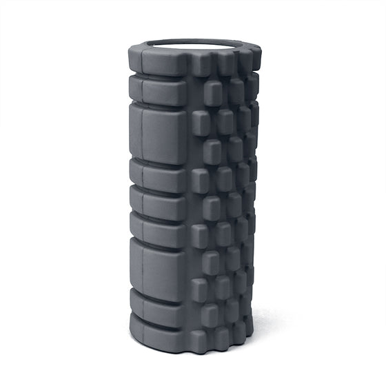13 inches black textured foam roller. Easy to carry to gym. Good for warm ups or cool downs after a strenuous workout. Instantly relieves sore muscles. Compact and lightweight.