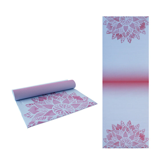 5 mm Yoga Sticky Mat with Printed Flower Design